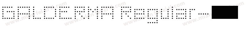 GALDERMA Regular字体转换